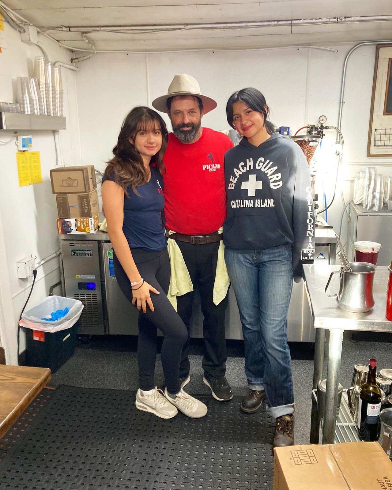 The Picazo family in the kitchen at Picazo Café